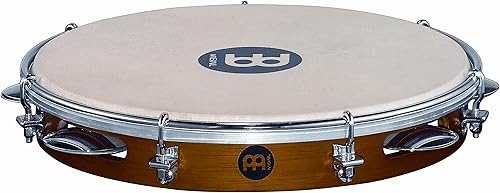 Meinl Percussion PA10CN-M10-Pulgadas De Madera Tradicional Pandereta con la piel de cabra cabeza acabado en Chestnut mate
