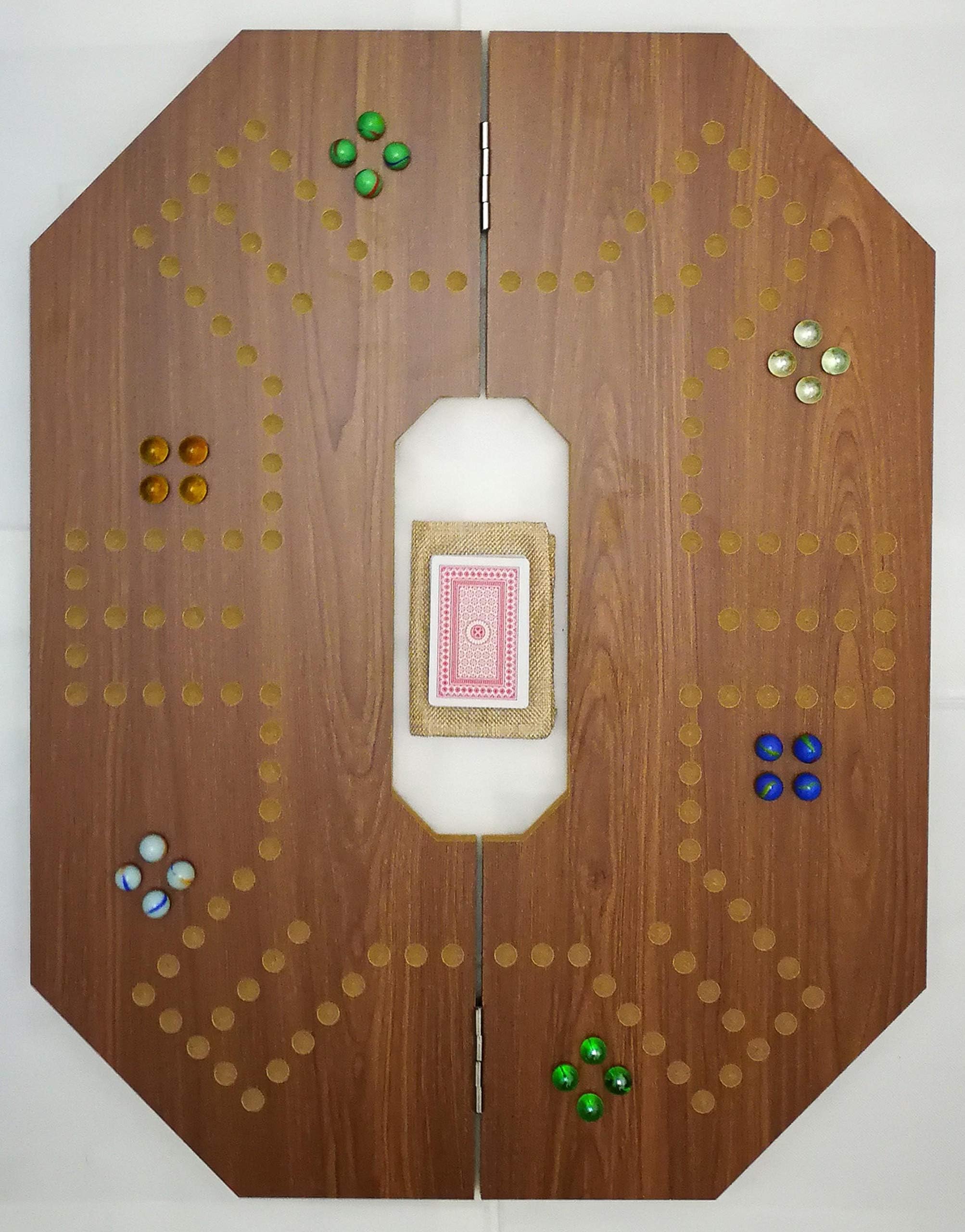 Jackaroo game for 6 players foldable light brown board