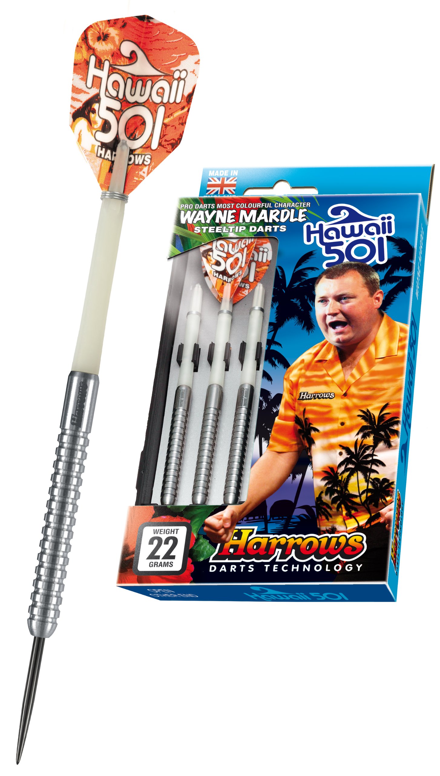 ウェイン・マーデル TARGET Hawaii 501 WAYNE MARDLE Wayne Mardle Darts - Steel Tip - Hawaii 501-20g,22g,24g or 26g