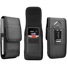 Nokia 105 110 225 / Nokia 6300 3210 Case, Easyfone Prime A6 T6 / ArtFone C1+4G / BLU Z5 Tank Mini Function Phone Case, Protective Vegan Leather Wallet Holster with Belt Clip & Card Holder
