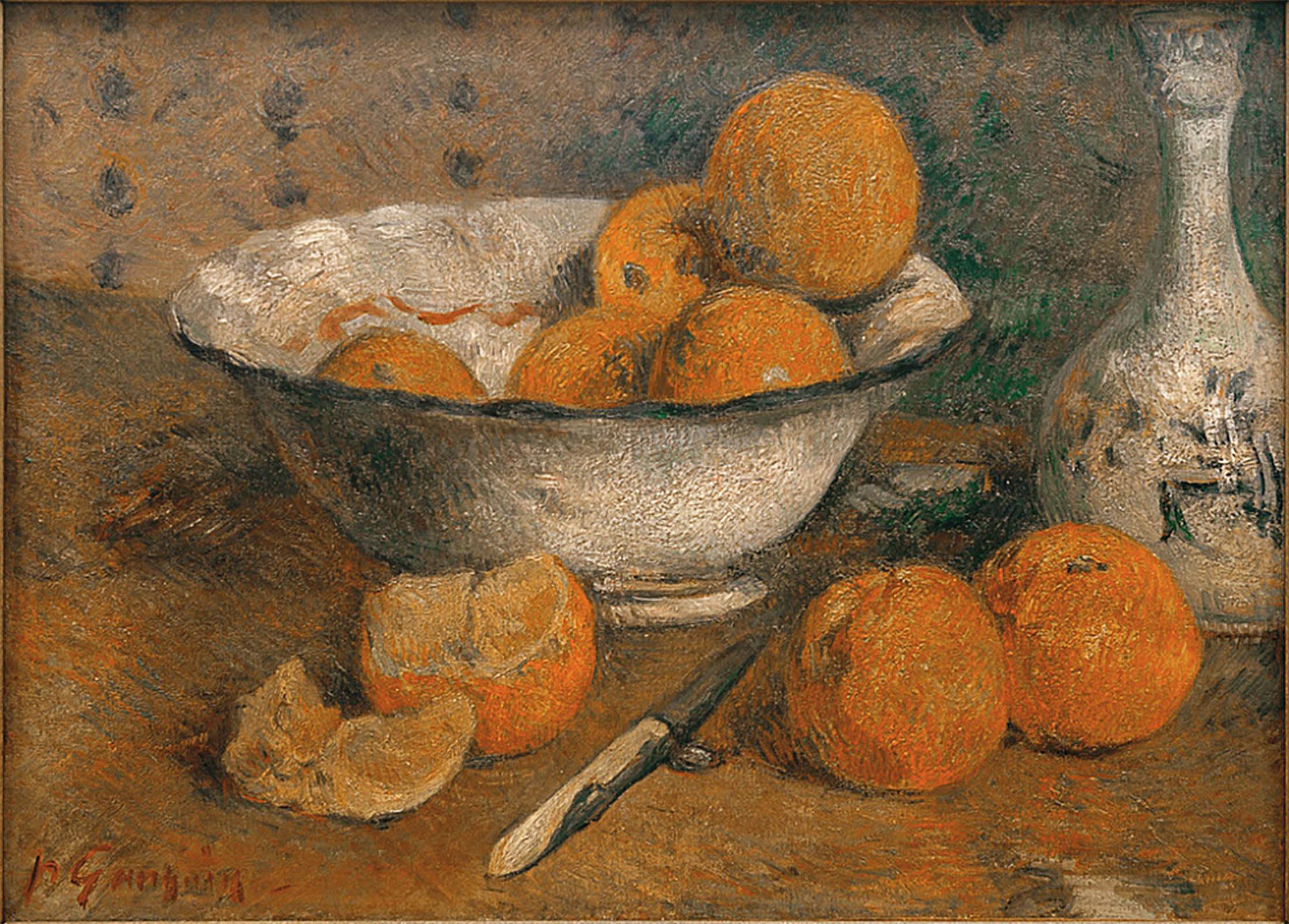 ARTXLXXBN Famous Painting Canvas Artwork Graffiti Print Still Life with Oranges by Paul Gauguin Portrait Canvas Image for Home Decor 60x90cm