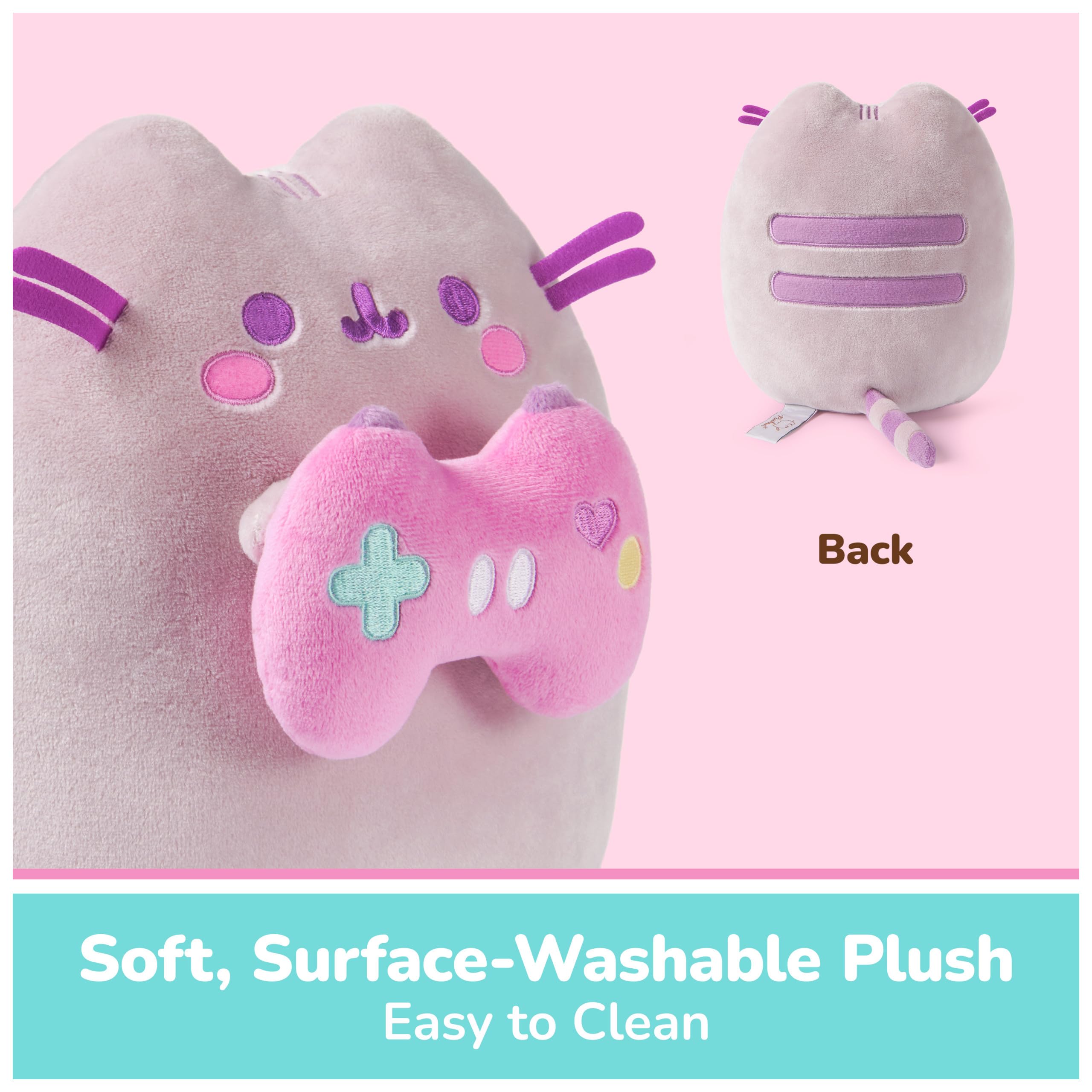 GUND Pusheen Pluszowa zabawka dla graczy, kolekcjonerska, pluszowa zabawka dla graczy, dekoracja dla graczy, pluszowa zabawka od 8 lat, szara, 24,1 cm