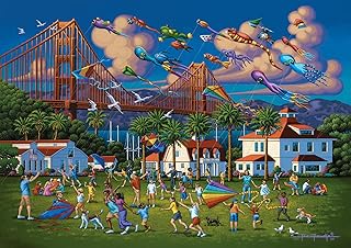 Buffalo Games - Gold - Eric Dowdle - Golden Gate Bridge - 500 Piece Jigsaw Puzzle for Adults - Challenging Puzzle Perfect for Game Nights