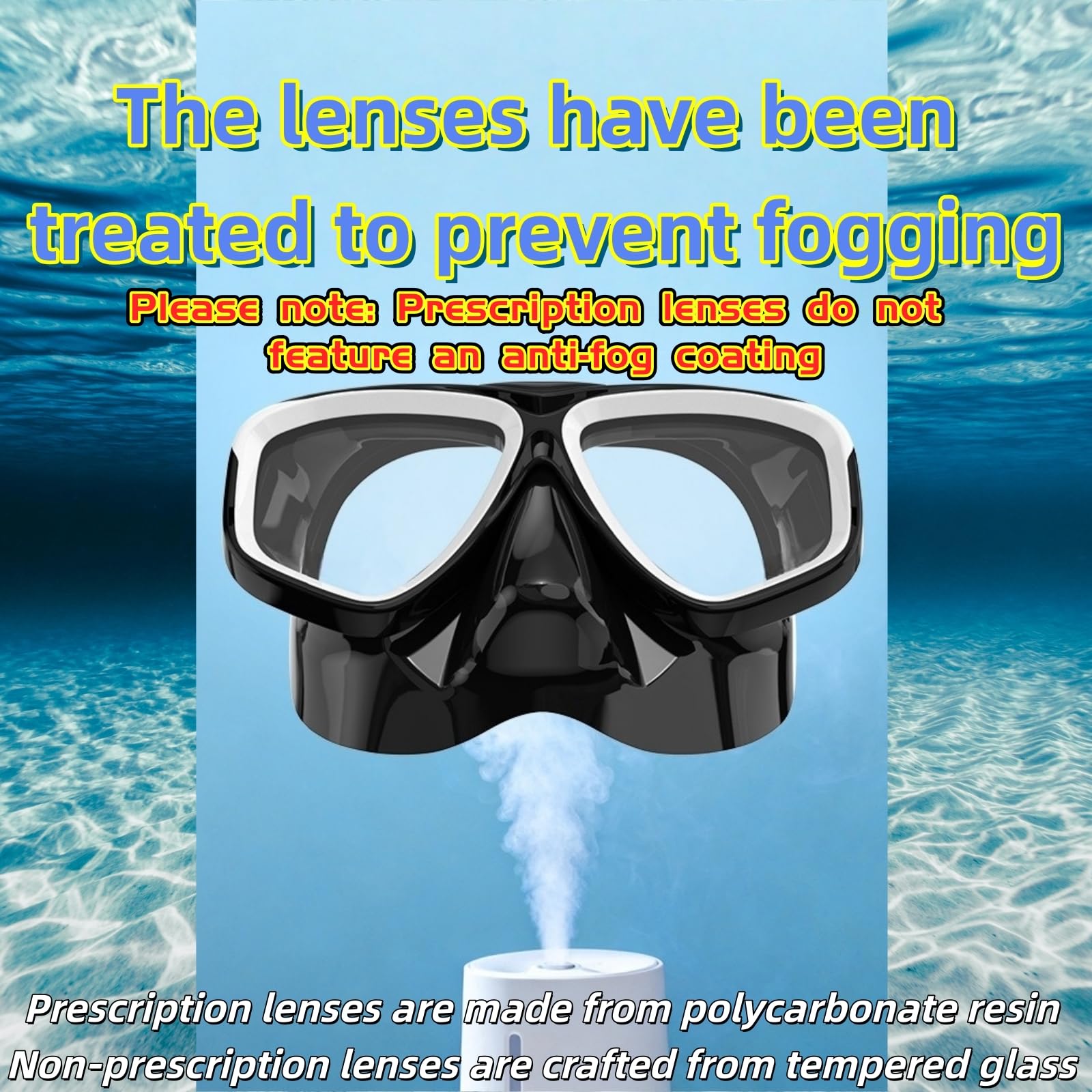 Zestaw do snorkelingu dla dorosłych, siła widzenia 0-800 dioptrii do wyboru, maska do pływania, sucha pokrywka, zestaw do snorkelingu, ochrona przed zaparowaniem, szeroki kąt, ochrona przed