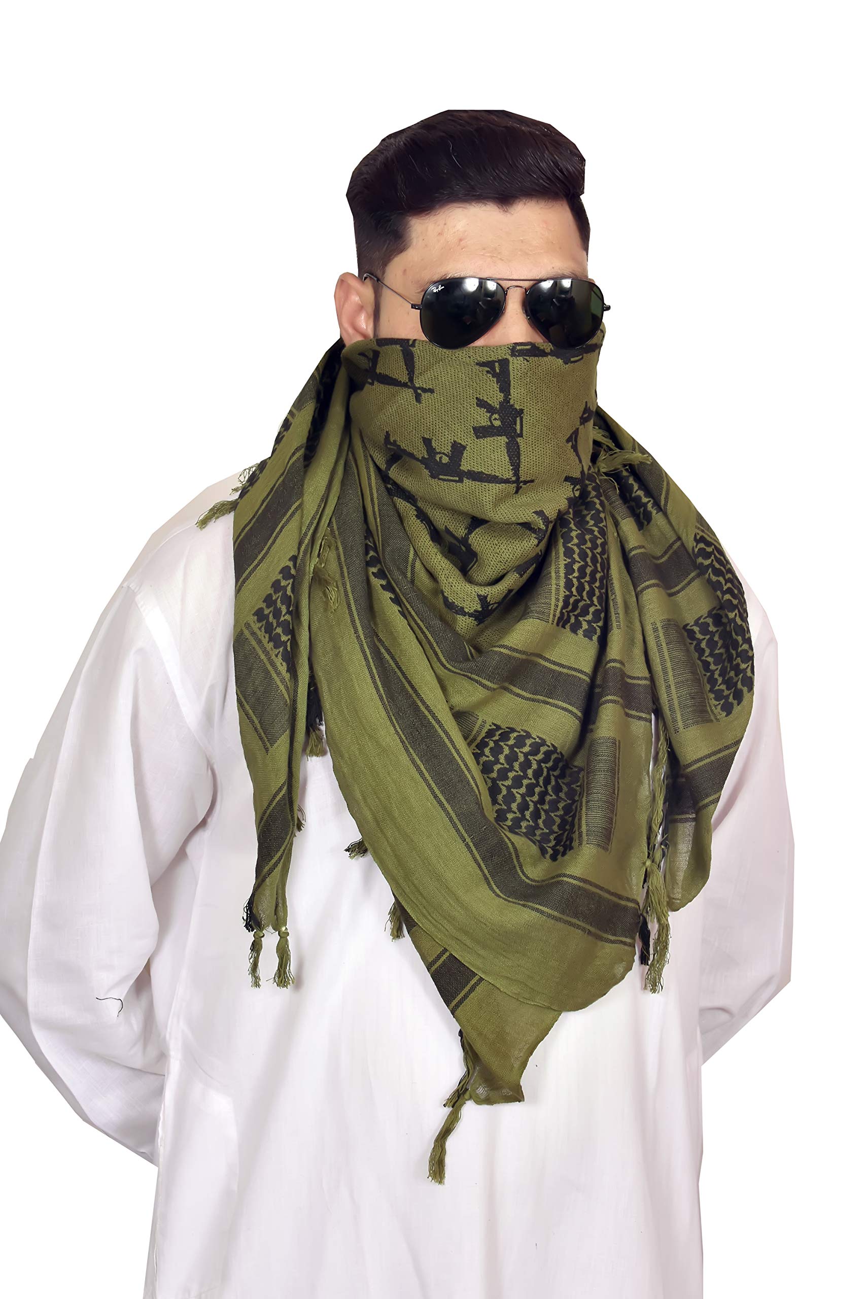 axolotl Pure Cotton Unisex Army Style Scarf-picture-0