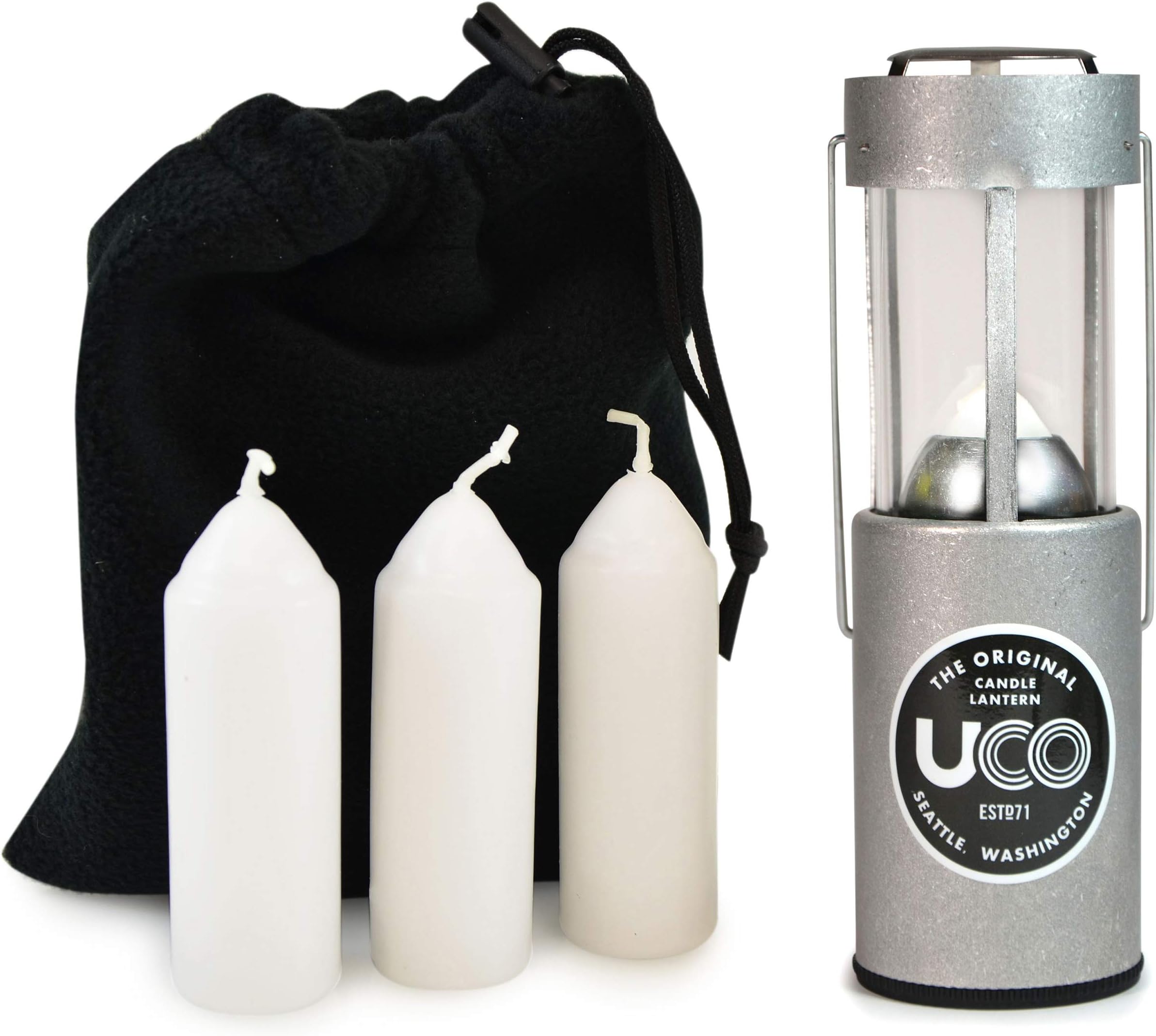 UCO Original Candle Lantern Value Pack with 3 Candles and Storage Bag
