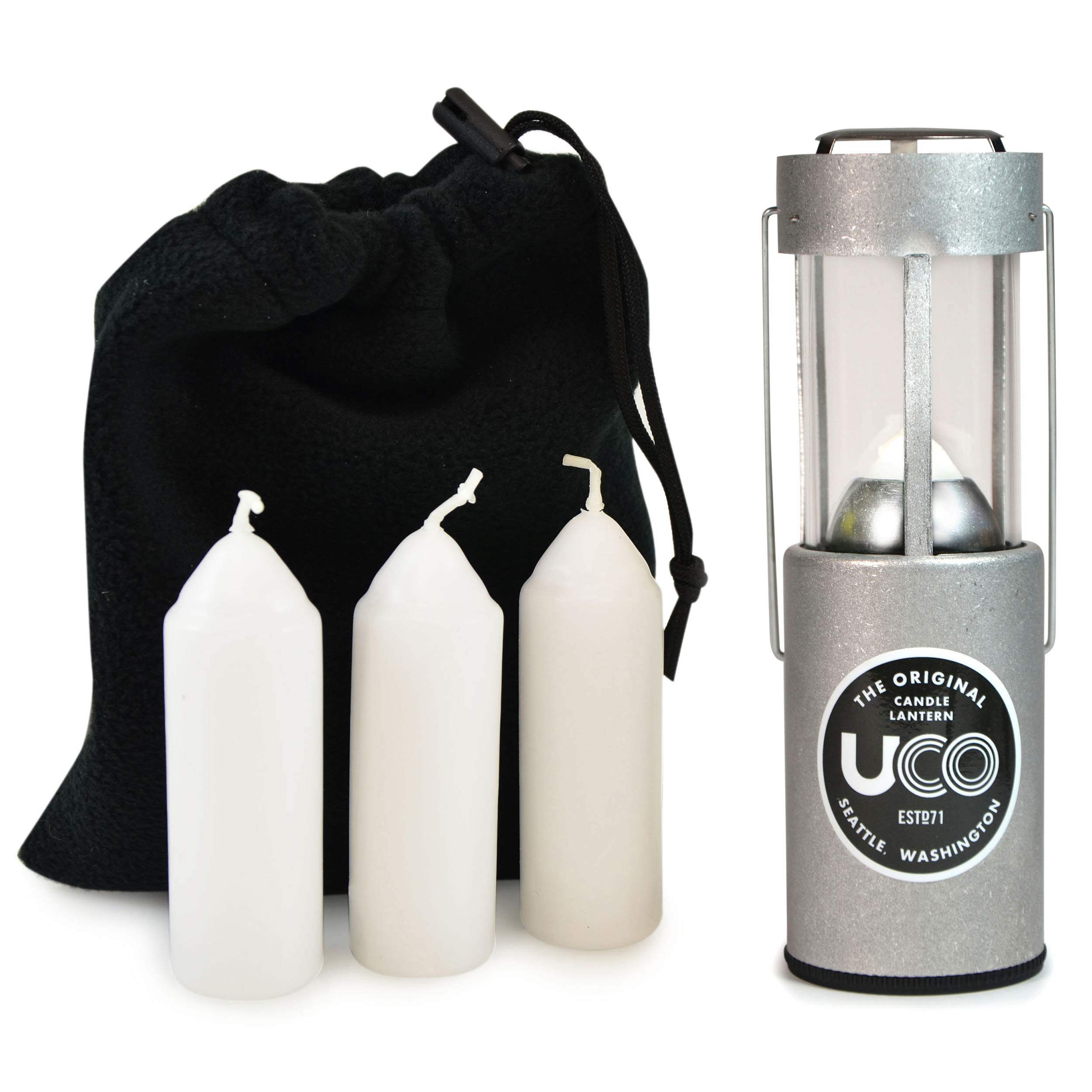 UCO Original Candle Lantern Value Pack with 3 Candles and Storage Bag