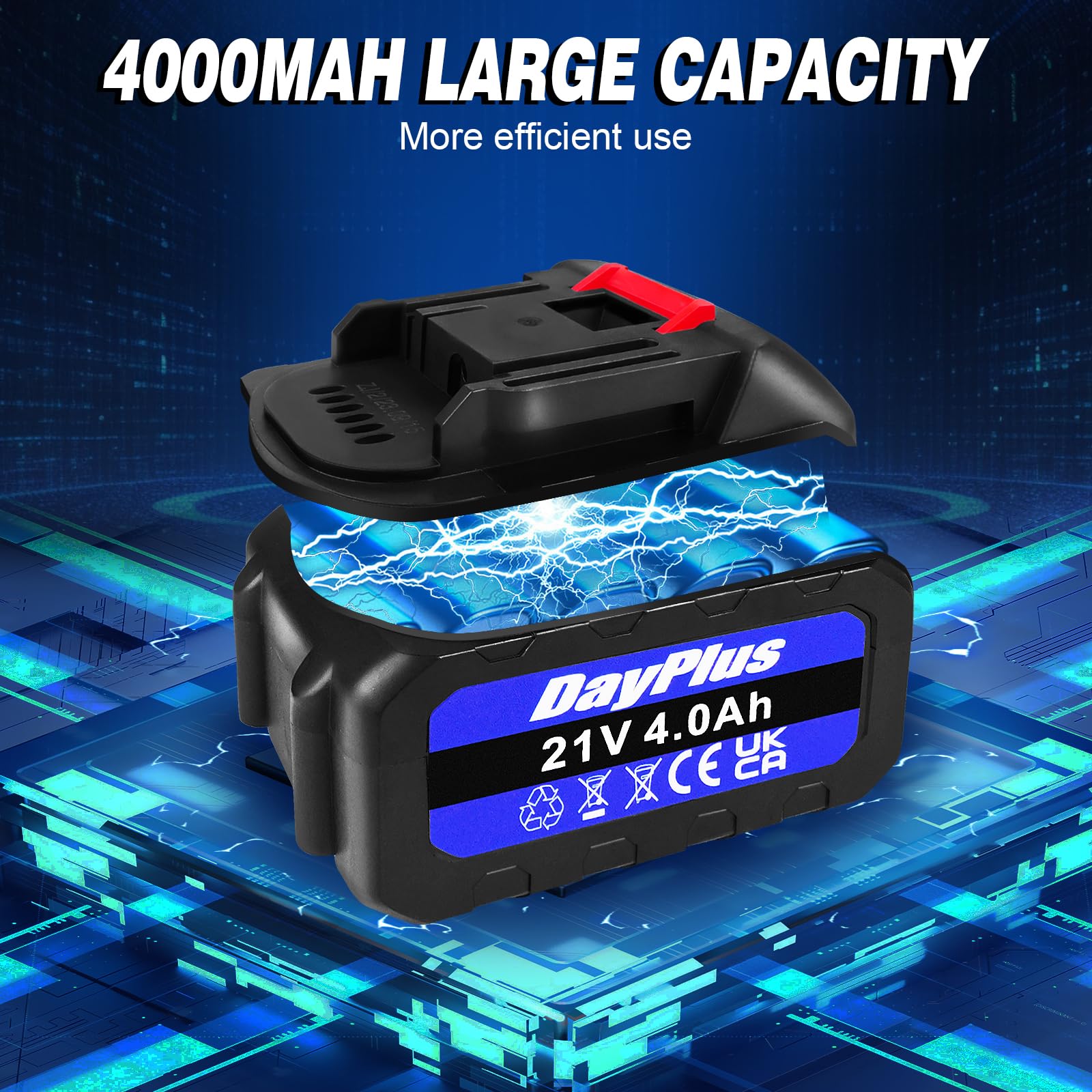 Soffiatore - 21V Soffiatore a Batteria, Soffiatore Foglie 110 km/h, 4,0 Ah Batteria, Con 2 condotti d'aria rimovibili, Leggero ed Ergonomico, per Pulire le Foglie, Rimuovere la Polvere