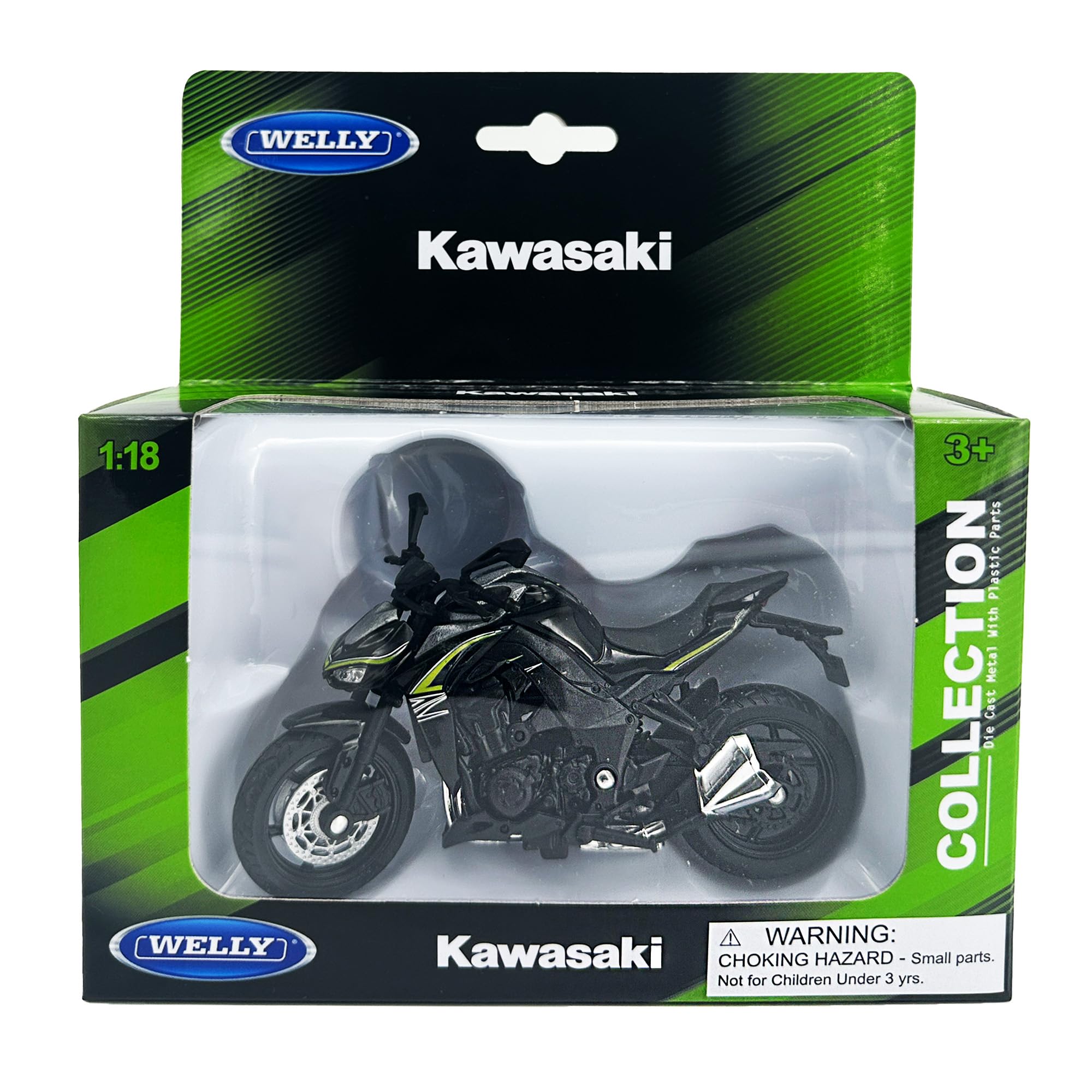 Amazon.com: Welly Die Cast Motorcycle Black Kawasaki 2017 Z1000R