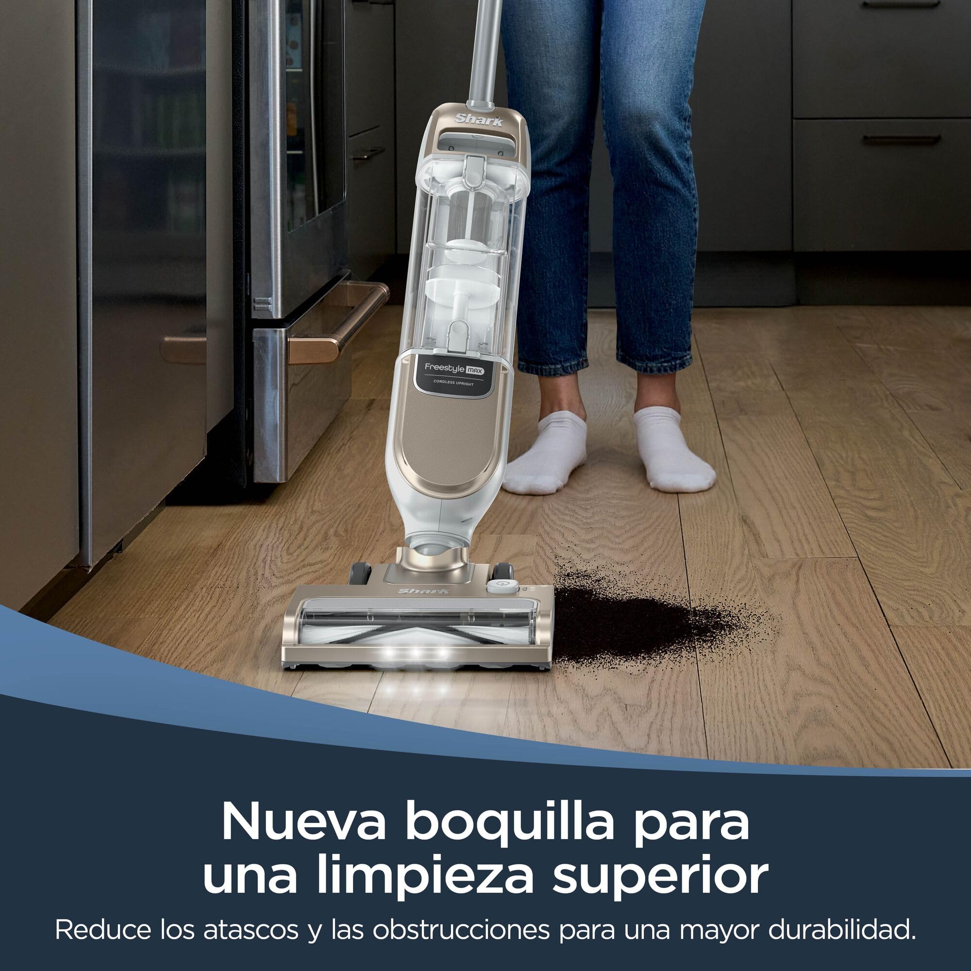Shark Freestyle MAX Aspiradora sin Cable, SV2002EU | para Múltiples Superficies, Diseño Ligero, Faros LED Integrados, Vaciado Fácil, Mantenimiento Sencillo