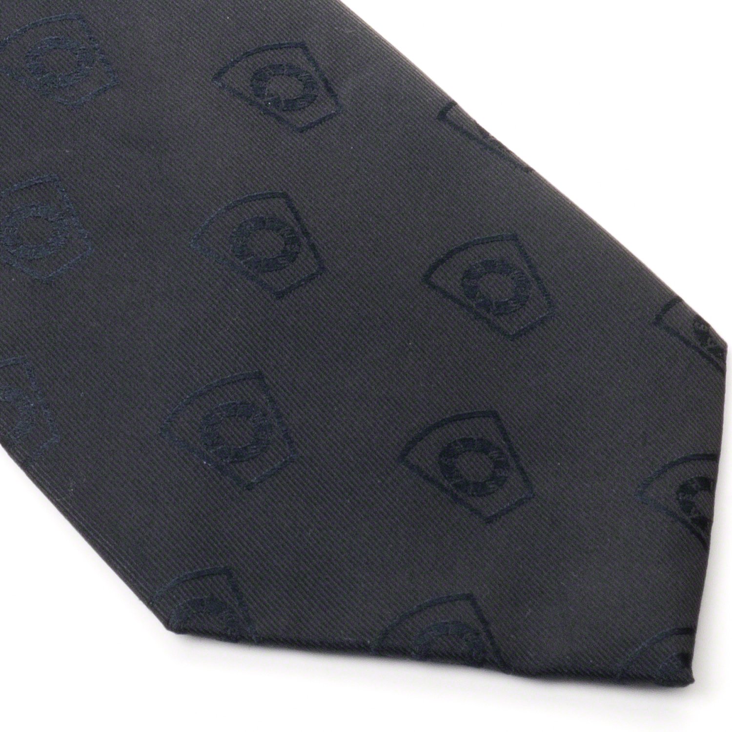 THE MASONIC COLLECTION Mark Degree Krawatte aus 100 % gewebter Seide und passenden Manschettenknöpfen, handgefertigt, Lieferung in Chrom-Geschenk-Box, ein nützliches Geschenk für Freimaurer, Schwarz