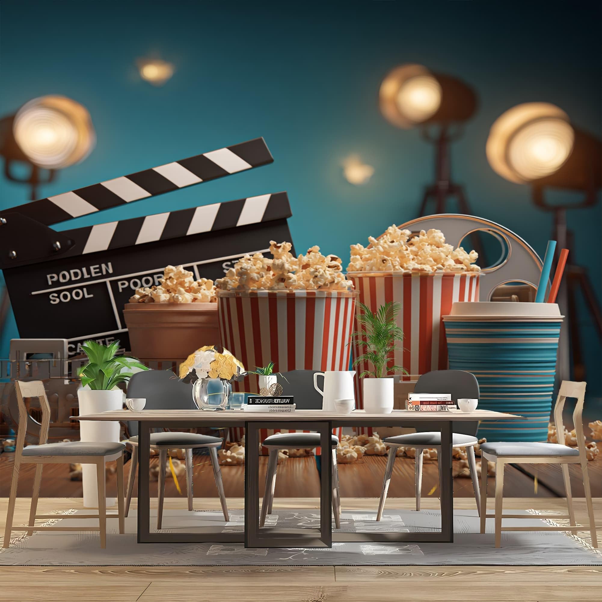 Naklejki ścienne dla dzieci tapeta do pokoju dziecięcego 350 x 256 cm film zdjęcia motywy 3D dekoracja ścienna naklejka na zdjęcie tapeta jasnoniebieska fototapeta dom naklejki dla dzieci dziewczynki