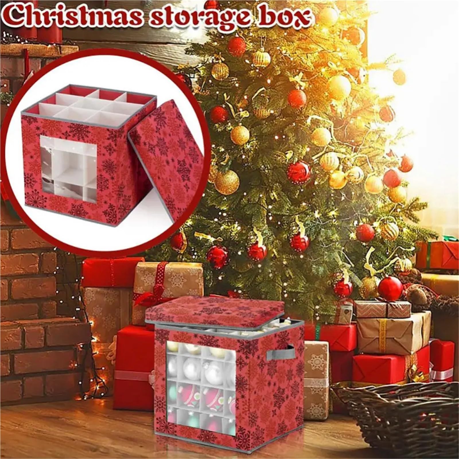 Organizer FüR Weihnachtsschmuck Weihnachts-Aufbewahrungsbox, Aufbewahrungsorganisation, Weihnachtsbaumschmuck, Organizer, Weihnachtskugel-Dekoration, Kugel-Aufbewahrungsteiler FüR Weihnachten(White)