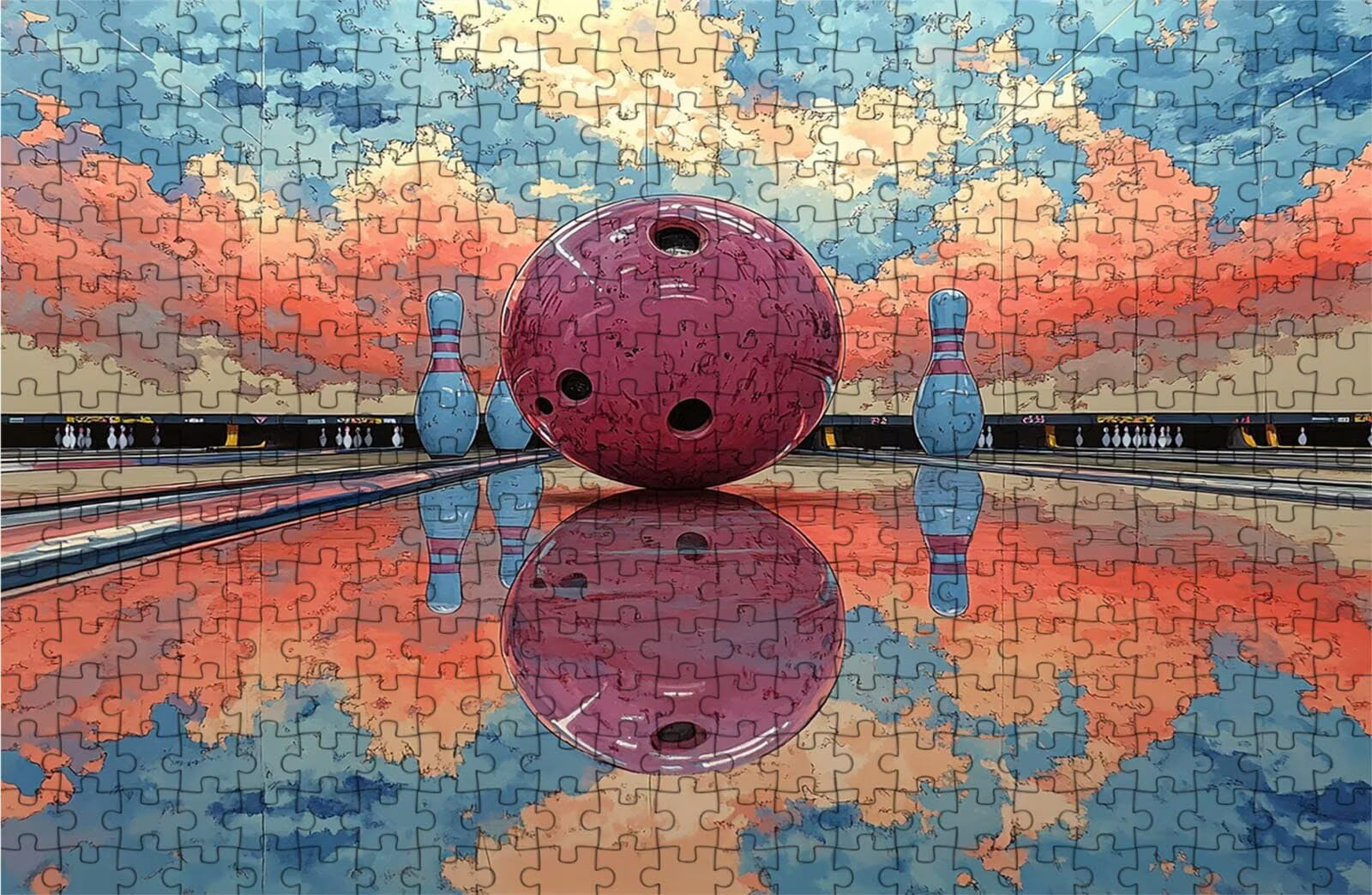 Puzzle 6000 Teile Erwachsene Bowling, Holzpuzzle Erwachsene Abstrakt, Klassische Puzzle 6000 Teile für die ganze Familie, Puzzles für Deko Wohnzimmer, Geschenke für Männer Frauen 180 x 105CM RXPT-1086