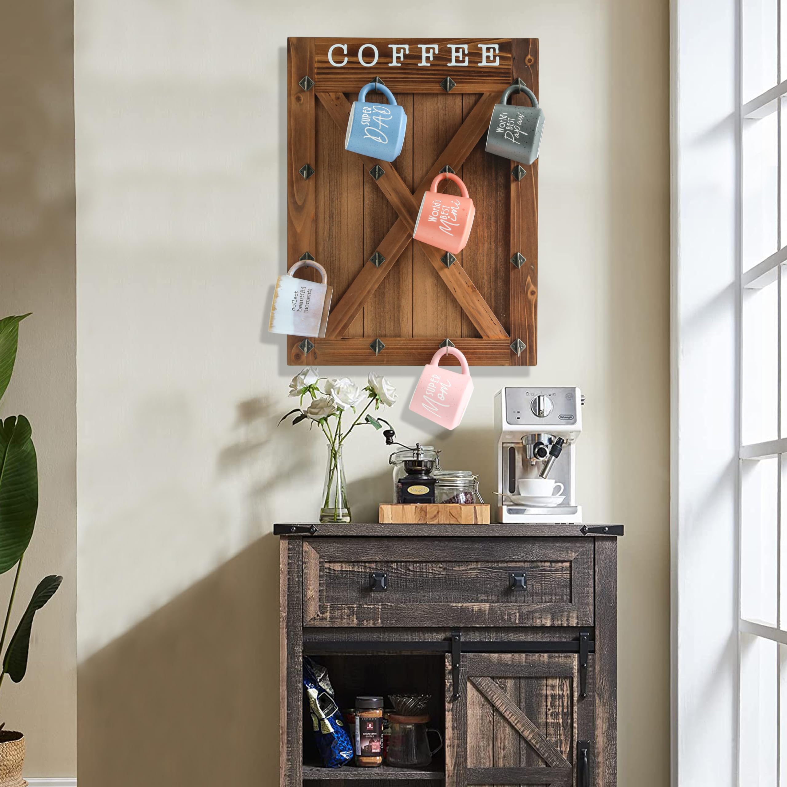 Amazon.co.jp: COLLECTIVE HOME - マグホルダー 木製ホームストレージ