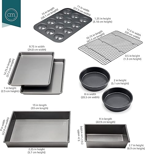 Miniatura 10 de Chicago Metallic Juego de utensilios para horno tostador antiadherente 4 piezas acero al carbono