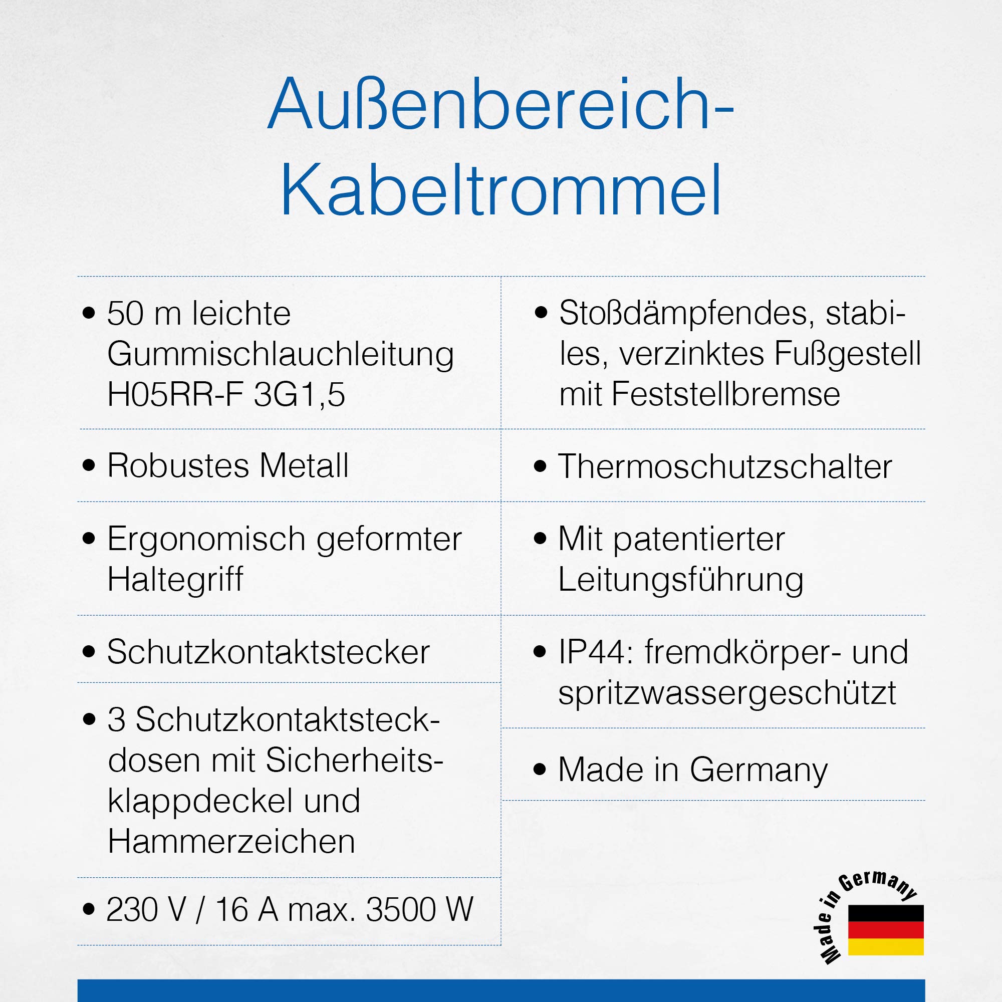 as - Schwabe Kabeltrommel 50 m H05RR-F 3G1,5