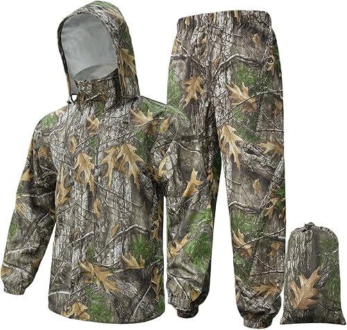 LOOGU Traje de lluvia para hombre - Equipo de lluvia para hombre, impermeable, abrigo de lluvia ligero, chaqueta de lluvia transpirable para hombre