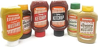 Whataburger Ultimate Variety Sauce and Condiment Pack - Ketchup, Mustard, BBQ Sauce, Jalapeno Ranch - 6-Pack Deal