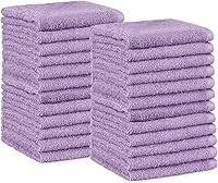 Vista 9 de Yaxa Basics Paños de algodón para baño, secado rápido, extra absorbentes, 12 x 12 pulgadas, verde espuma de mar, azul hielo, blanco, paquete de 24