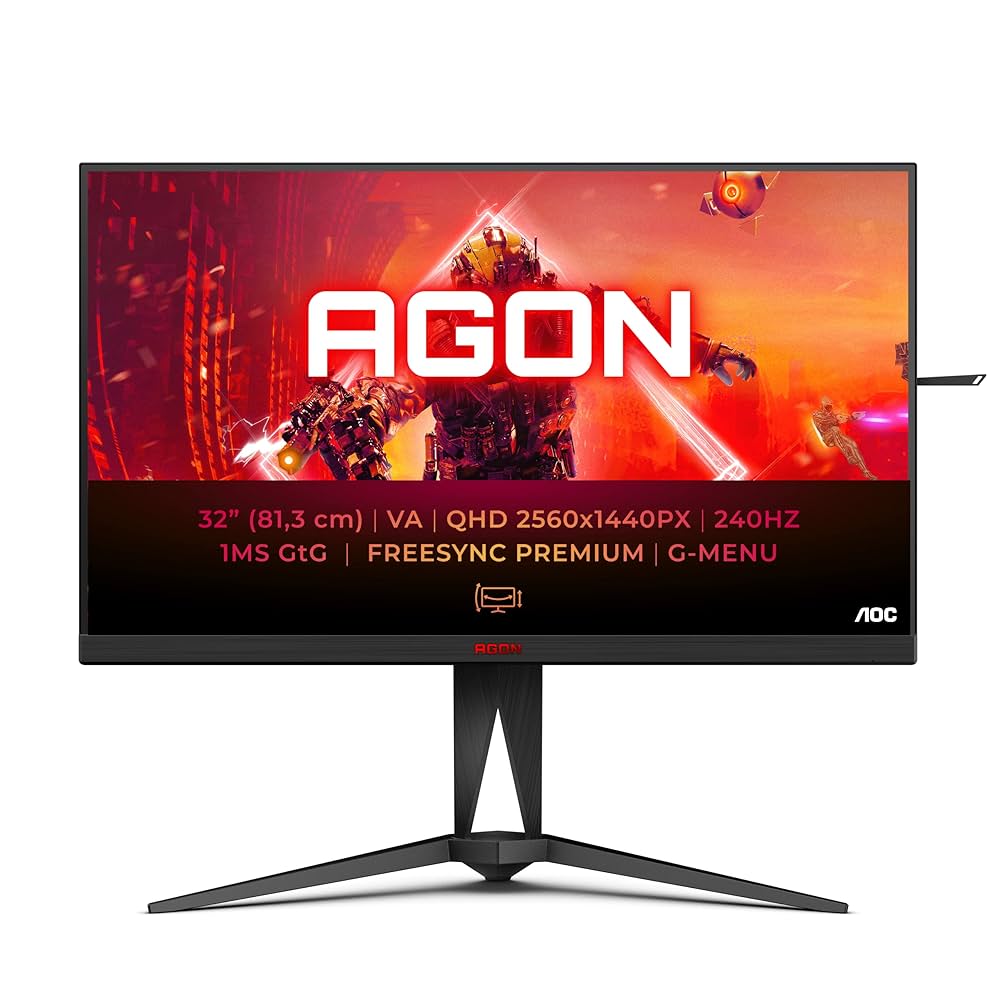 AOC AGON 1ms 144hz 32インチのゲーミングモニター AG323QCXE AGON III 31.5