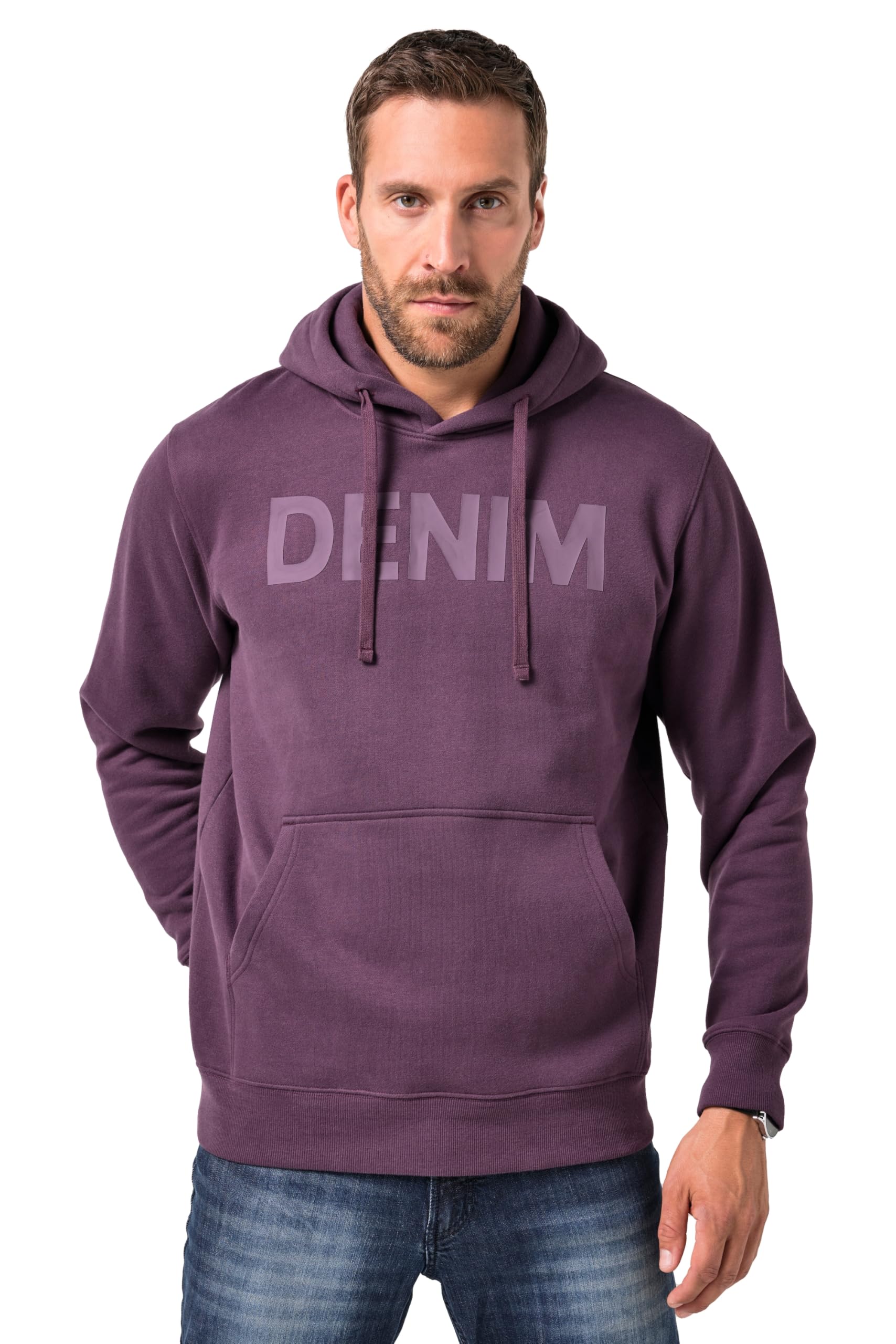 JP 1880 Herren große Größen Übergrößen Menswear L-8XL Hoodie, Kapuzensweater, Brustprint 842592