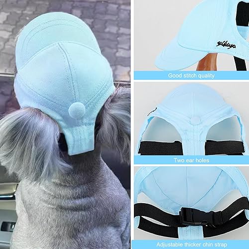 Miniatura 5 de Gorra de béisbol para perros, sombreros para mascotas para perros al aire libre, sombreros ajustables para perros, sombreros deportivos de viaje de