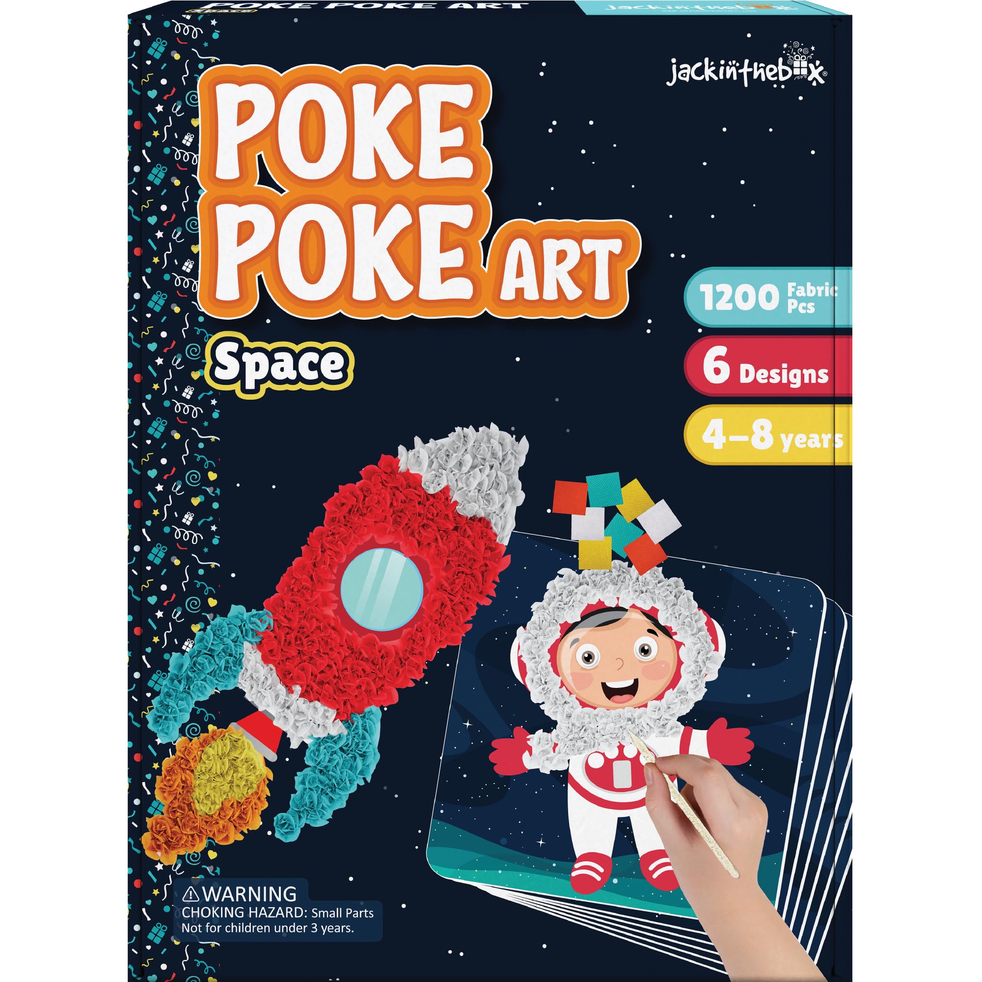 jackinthebox Poke Art Space Crafts Kits for Boys Kid, Activity Toy Ages 4-8