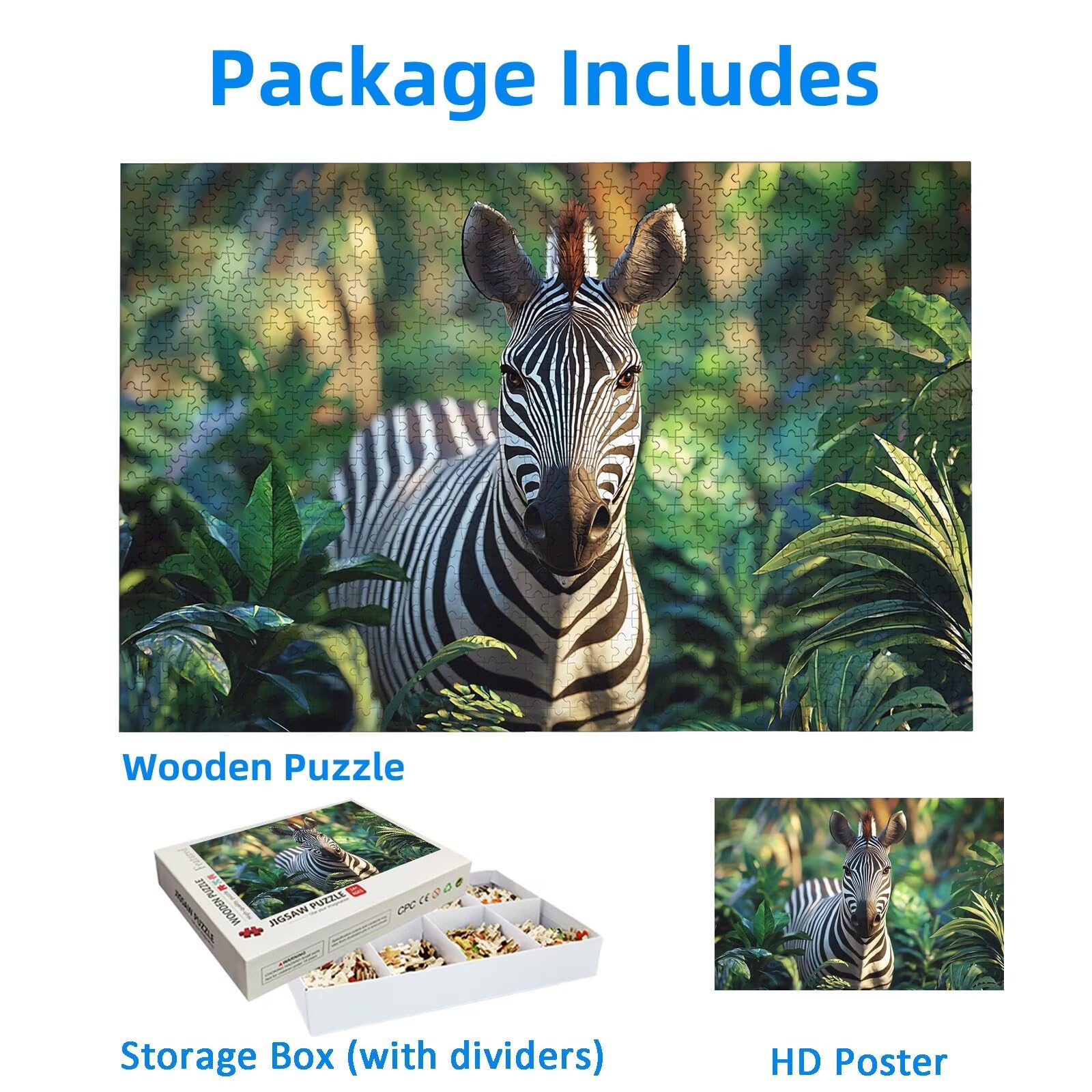 Puzzle 4000 elementów, tropikalne puzzle, 4000 elementów dla dorosłych, drewniane zwierzęta, dla dorosłych, trudna łamigłówka, puzzle dla całej rodziny, drewniane puzzle do dekoracji salonu, na