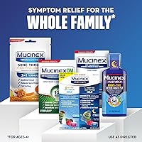Vista 5 de Mucinex Resfriado y Tos, Líquido Multi-Síntoma para Niños Día/Noche, Sabor a Bayas, 8oz (2x4oz) Alivia la Congestión Nasal y del Pecho, Diluye