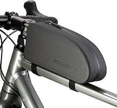ROCKBROS Bike Frame Bag Waterproof Cycling Frame Pack Front Triangle Storage Top Tube Pouch for Road Gravel Bikes MTB E-Bike, 1.6L, 1 Zipper
