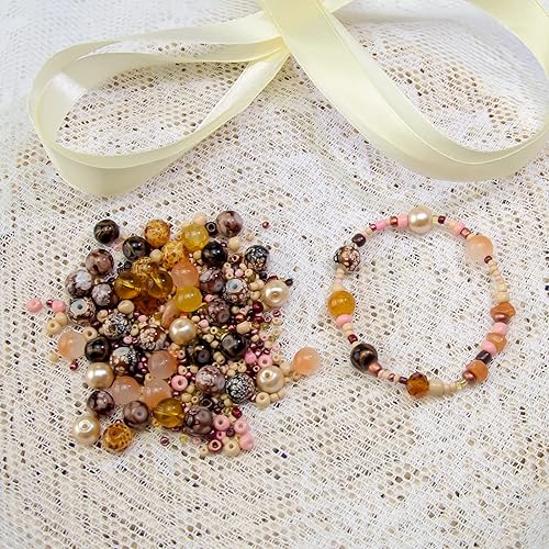 Miniatura 5 de Cuentas de café surtidas para hacer joyas mezcla de cristal de cuentas redondas de acrílico de piedra natural cuentas de perlas cuentas espaciadoras