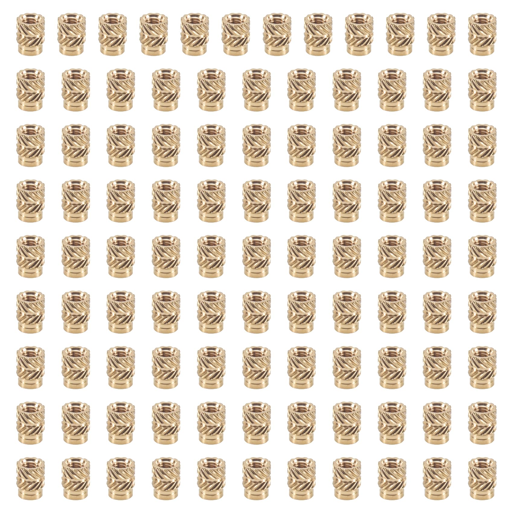 Littimoon 100Pcs M3 Thread Knurled Brass Threaded Heat Set Heat Insert Embedment Nut for 3D Printer
