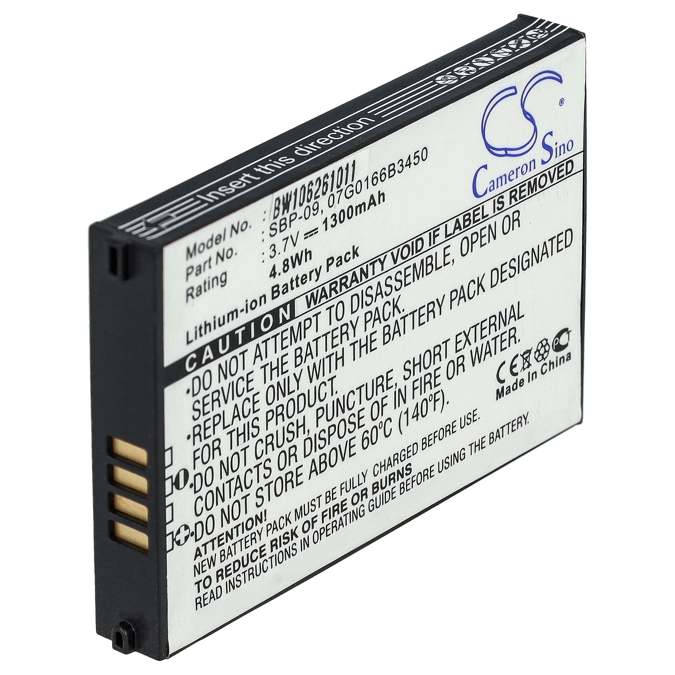 Vhbw Batteria Compatibile Per Asus MyPal A626, A686, A696 – 1300mAh, 3,7V, Li-Ion, Ricambio SBP-09 - 4
