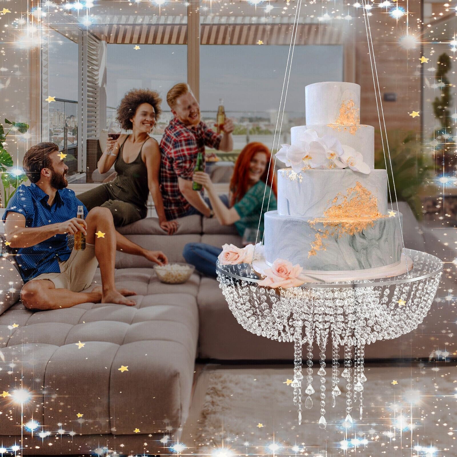 Arch Chandelier Wedding Cake Stand Cake Stands Faux Acrylic