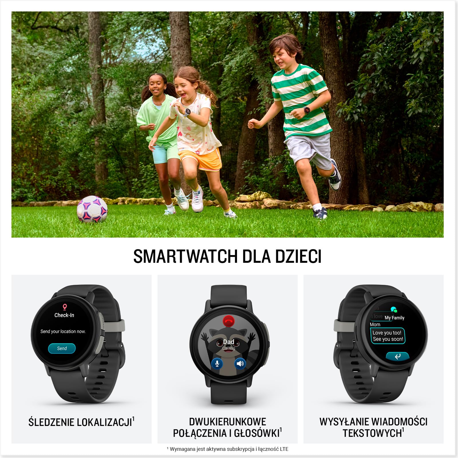 Garmin Bounce 2 Smartwatch i Monitor Aktywności Dla Dzieci, Wodoorporny, Czas działania baterii do 2 dni, Slate Grey