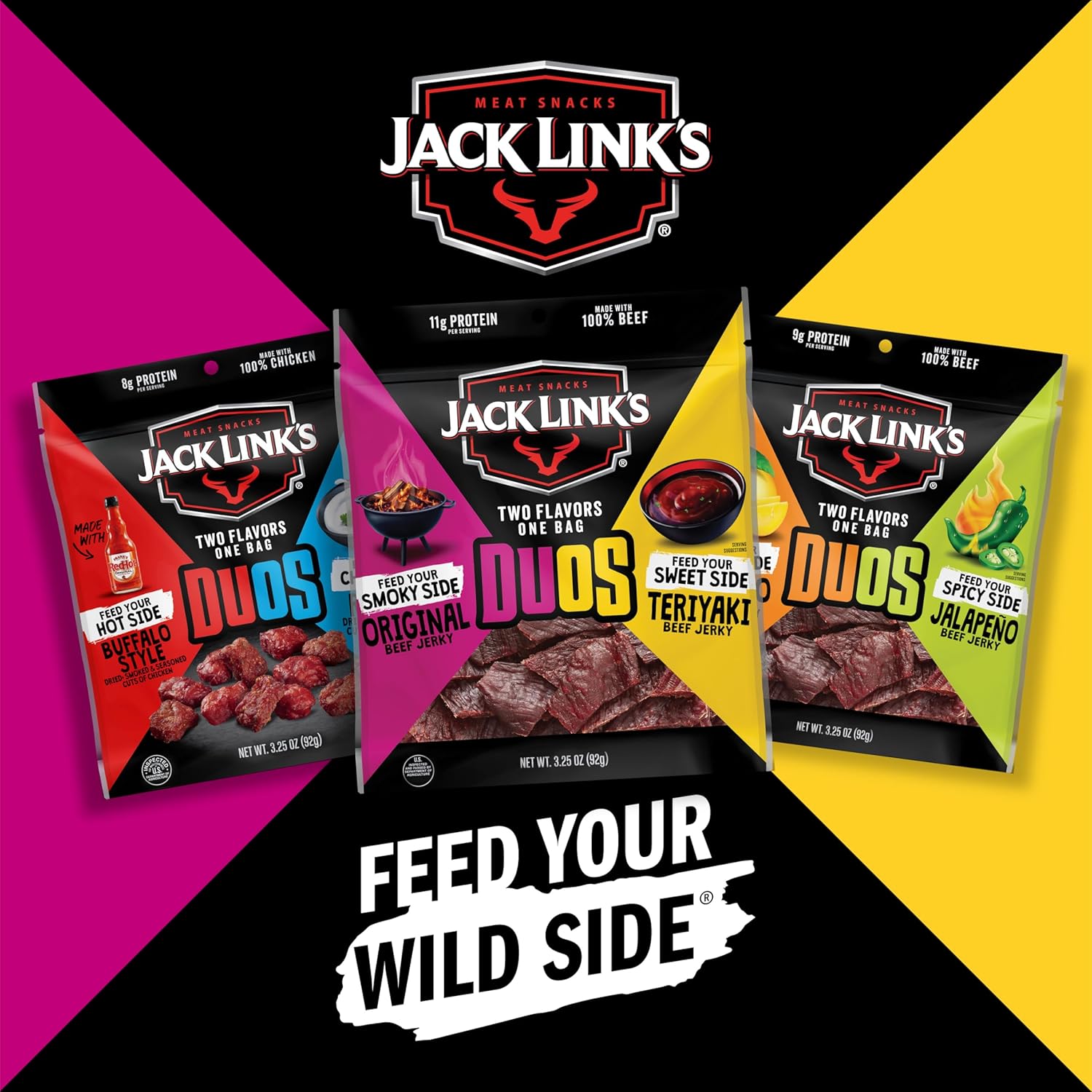 Shareable Under 100, DUOs Original and Teriyaki Beef Jerky