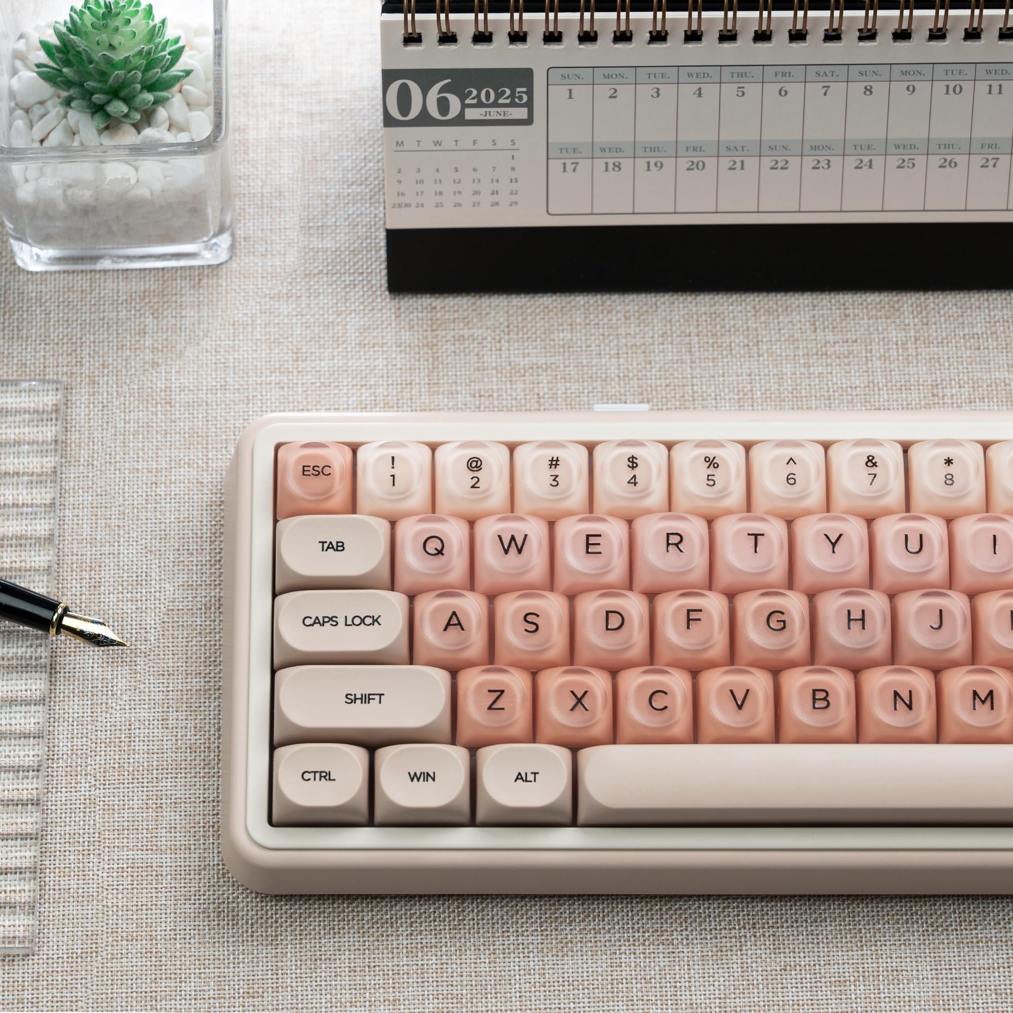 PBTキーキャップ Womier 132キー ジェリーキーキャップ MOAプロファイル 61/68/84/87/98/100 Cherry Gateron MX メカニカルキーボード用 かわいいカスタムキーキャップ