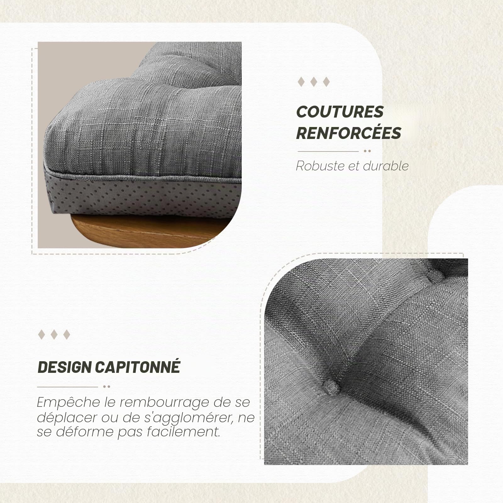 40cmx 40cm Mousse à mémoire de forme Coussin pour chaise de salle