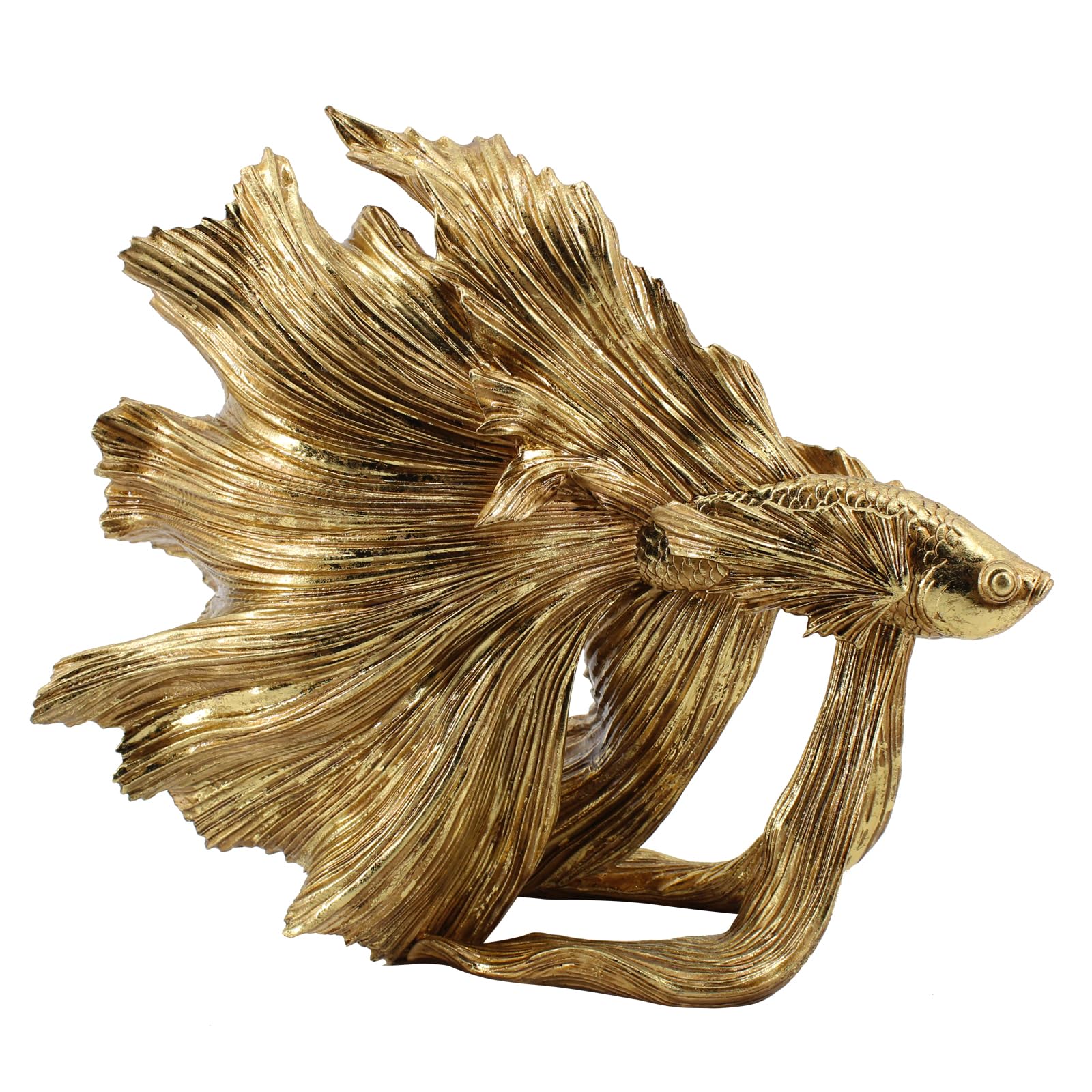 Guichifun Goldfish Collectible Figurine Statue Decor 14 X 6 X 13 inch