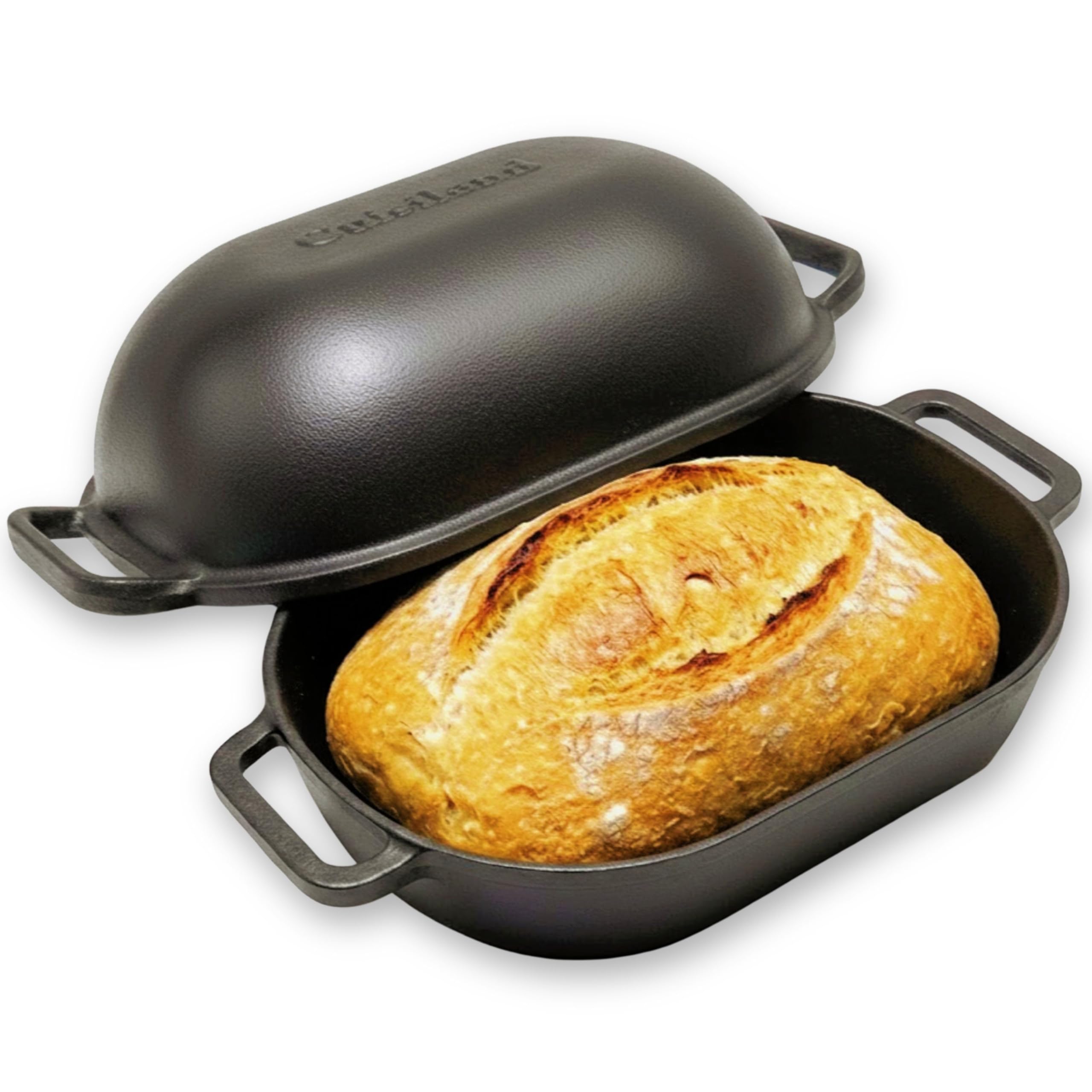 Large Heavy Duty Pre-seasoned Cast Iron Bread & Loaf Pan - A perfect way for baking