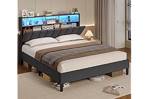 Complete Bed Room Sets with Full Size Bed and Storage Headboard