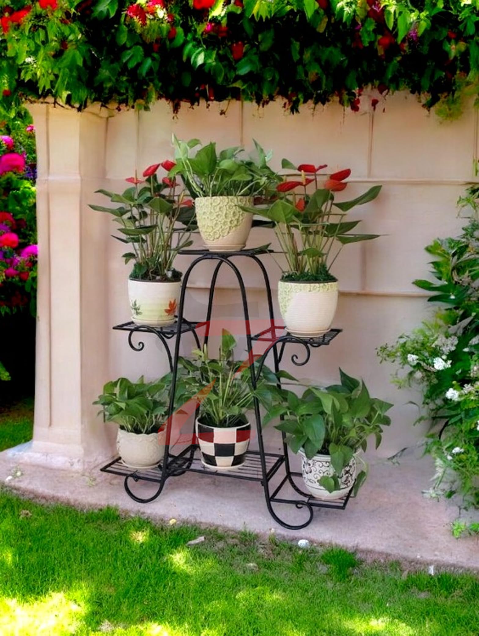 ZenZest Plant Stands with 6 Tiers for Both Indoor and Outdoor Use, Black Metal Plant Stand for Patio, Flower Pot Holder Shelf for Multiple Plants, L-25 x W-10 x H-25 Inches(black) (B0DBHBRRJ8) Amazon Price History, Amazon Price Tracker