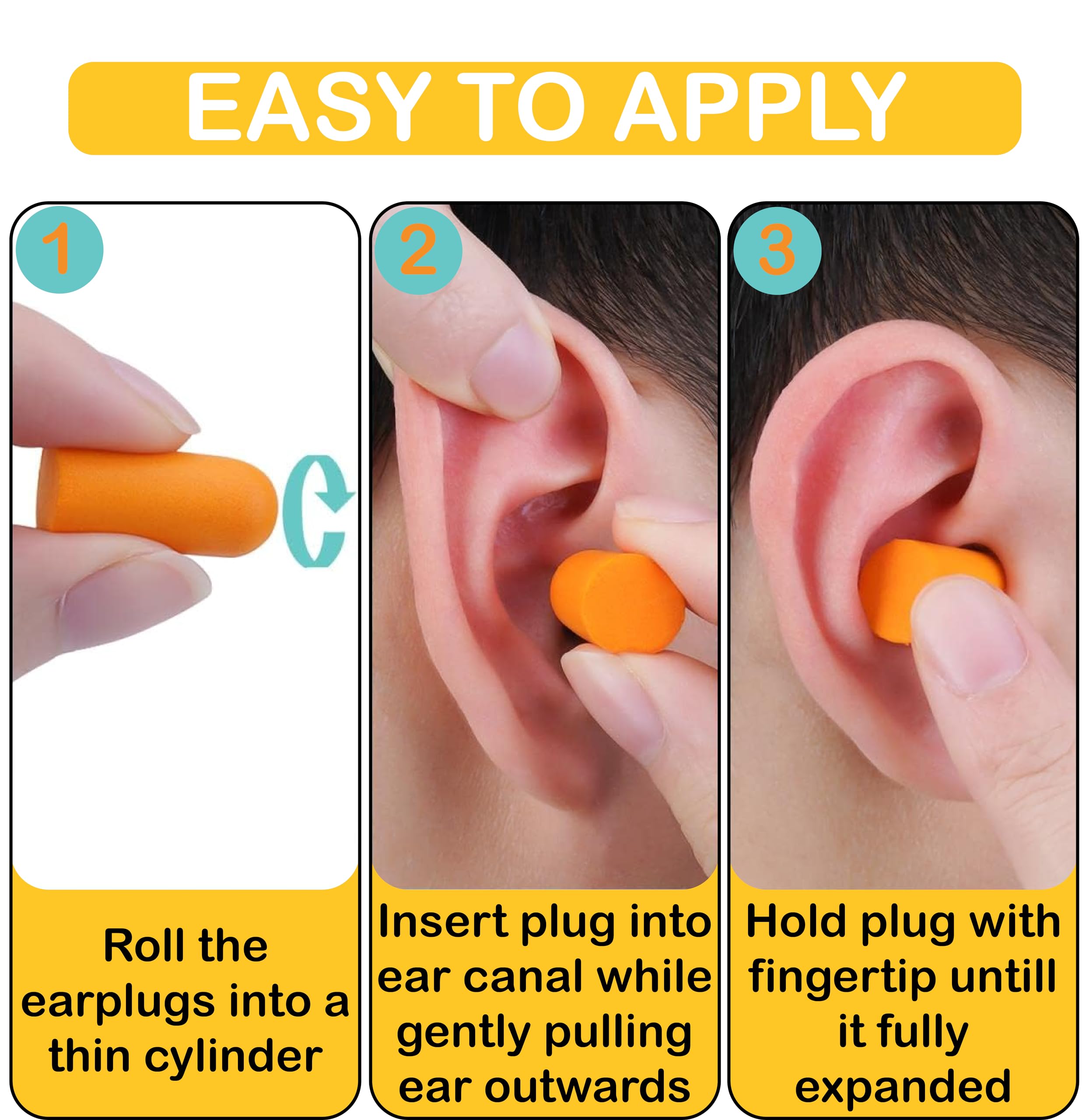 Dpm tapes - 1100 Earplugs - Tappi per le Orecchie per ogni uso quotidiano in schiuma – Per Dormire, Lavorare, Russare, Forare, Studiare, Smerigliare, Levigare, Saldare, Arancione (20)