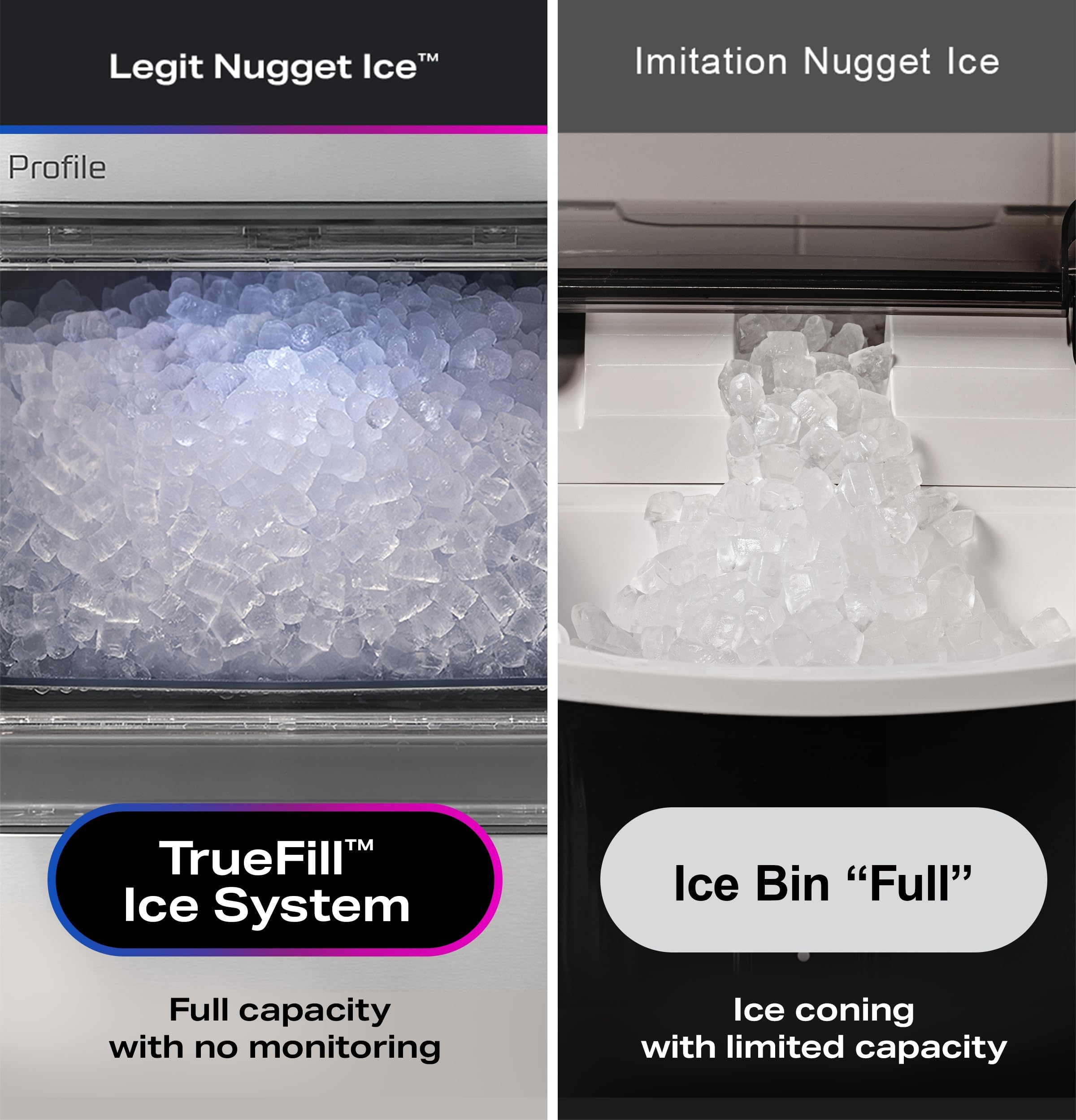 GE Profile Opal 2.0 Ultra Nugget Ice Maker With Scale Inhibiting Filter, Scoop Included, 38 Lbs In 24 Hours, Pellet Ice Machine With WiFi & Smart Connected, Black on Fridge.com - View 5