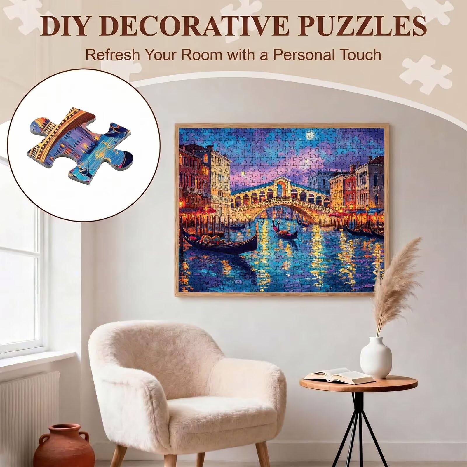 ponte sogno-2 Puzzle 1000 Pezzi per Adulti, Puzzle in Legno - Collezione Classica con Poster Incluso - Sfida di Concentrazione e Passatempo Antistress, Gioco Educativo per Famiglia, 75 x 50 cm f0-835