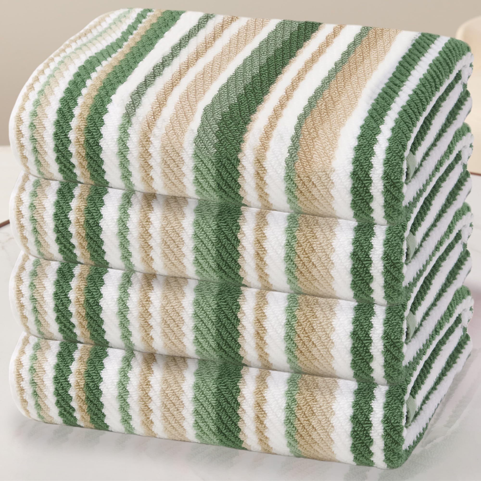 VOOVA Sage Stripe Towels
