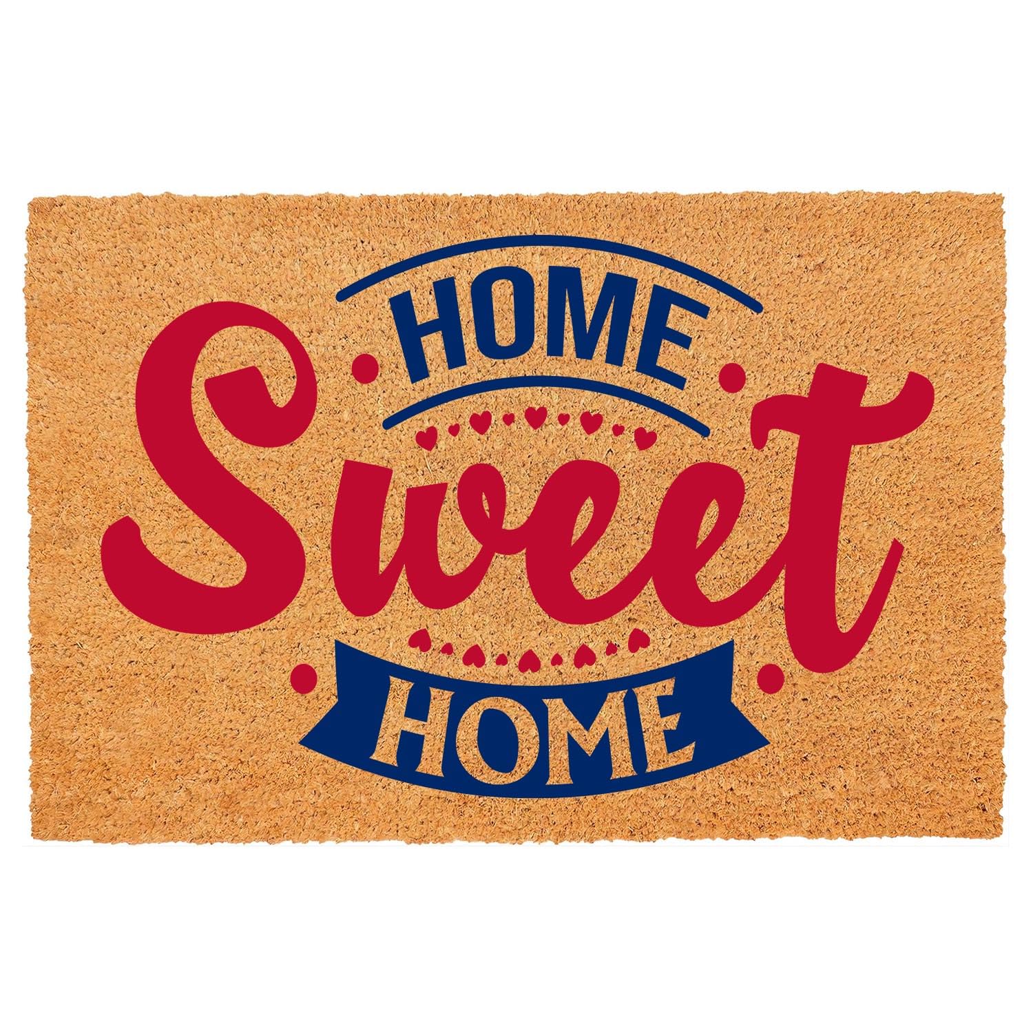 Funny Coir Doormat Baseball Themed Home Sweet Home Welcome Front Porch Patio Decor Doormat For The Entrance Way Front Door Personalized Rugs Rubber Back Non Slip Outdoor Coir Doormats 23.6 x 15.7 inch