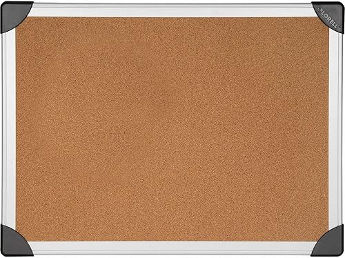 Lorell 19193 Tablero de corcho, 6 pies x 4 pies, aluminio, plata/marrón