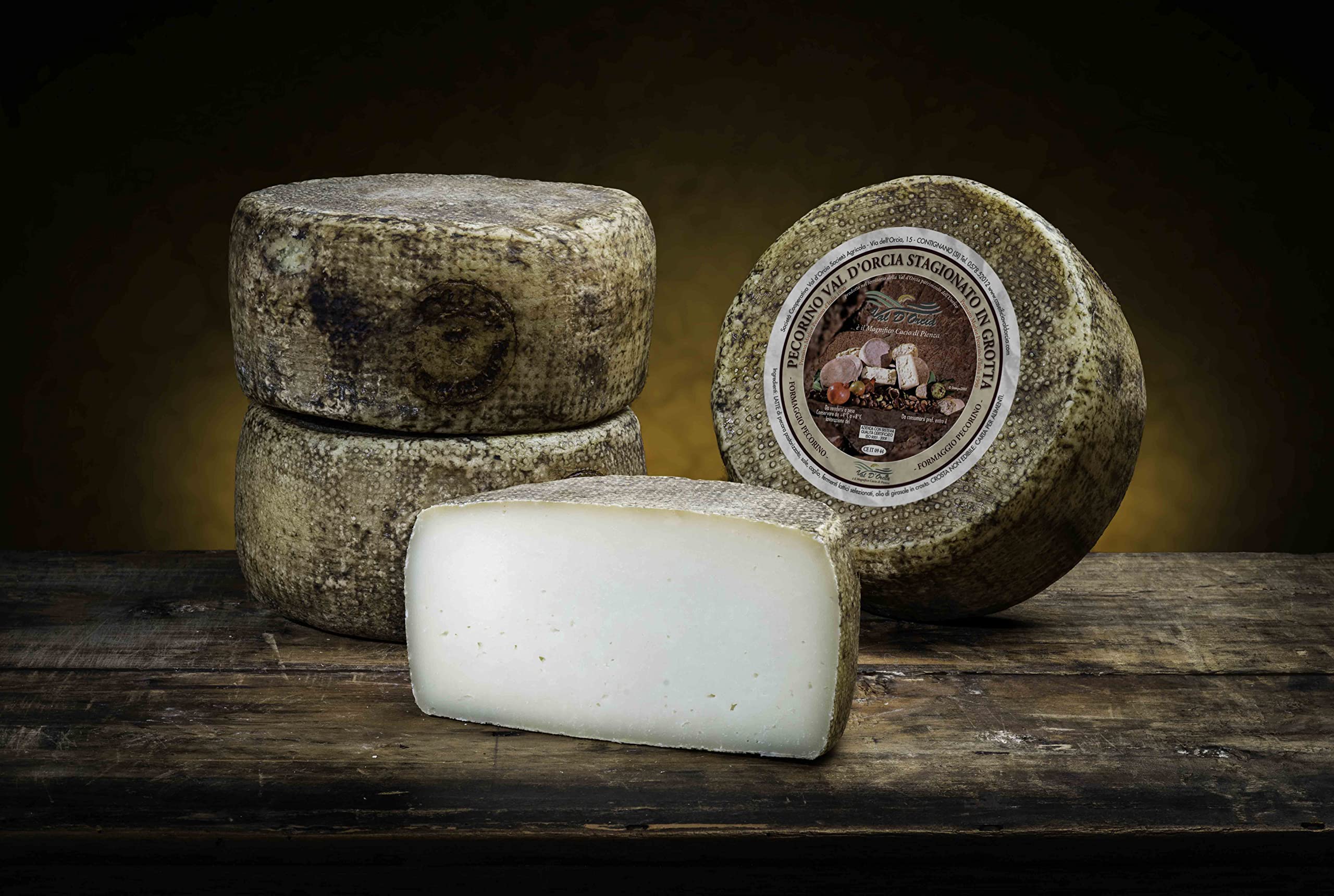 Pecorino Affiné en Grotte Salumi Pasini® | Fromage à pâte dure | Typique de la Toscane | Emballé sous vide 400g | Produit avec du lait de brebis